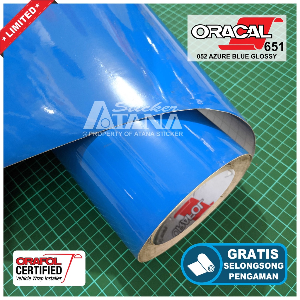 Skotlet Blue Glossy Oracal 651 Scotlet Blue Gloss Metalik Stiker Kilap Gilap Meteran Sticker Decal Roll Scotlite Body Mobil Motor Matic Sepeda Scotlight Nyala Cat Dekorasi Kaca Kap Background Aquarium Furniture Carry Rush Corolla Kijang Sigra Agya Calya