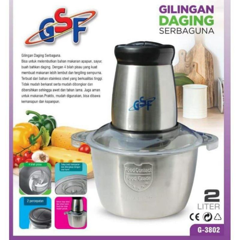 GILINGAN DAGING STAINLESS / PENGGILING DAGING STAINLESS GSF MURAH