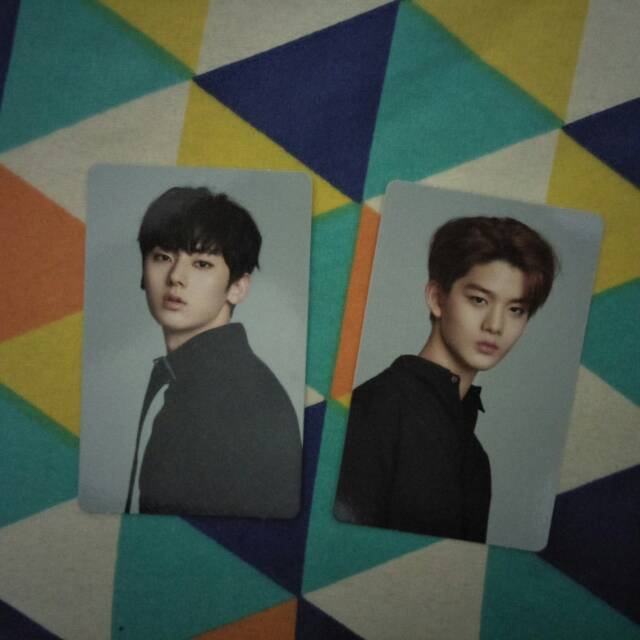 Wanna one lotteria photocard hwang minhyun bae jinyoung baejin