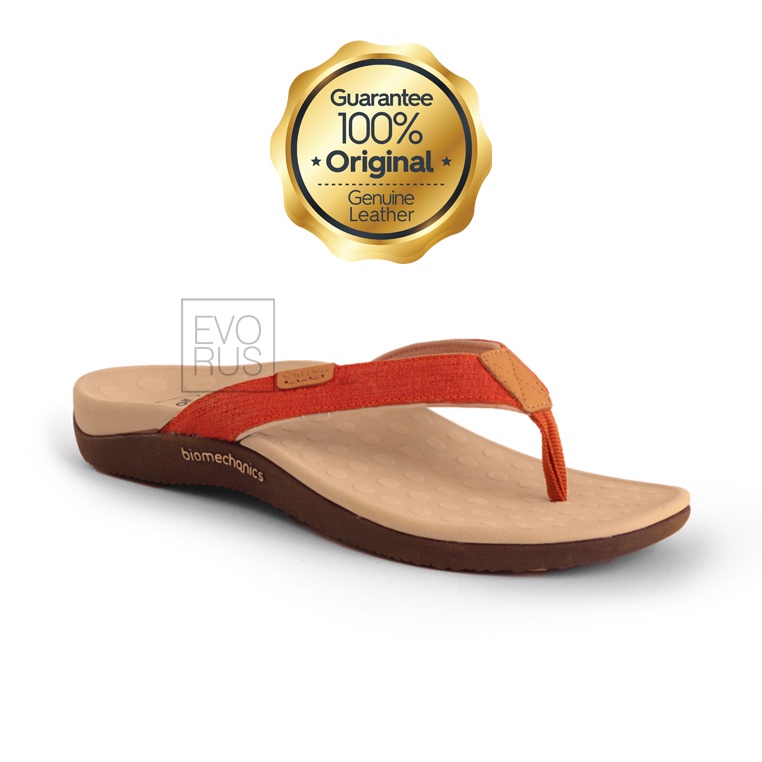 SCHOLL Biomechanics LB1 Orange 100% SCHOLL Original | Sandal Kulit Asli | Flat Foot Flat Feet