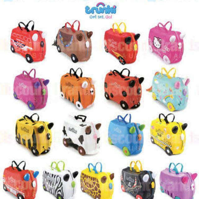 Trunki tas koper anak travel bag ride on suitcase trunki luggage koper anak bisa di duduki