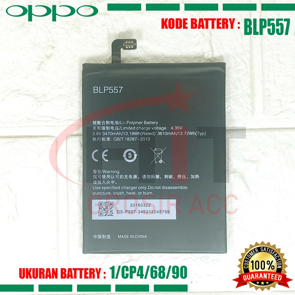 Baterai Battery Original OPPO BLP557 ( N1 , N1T , N1W )