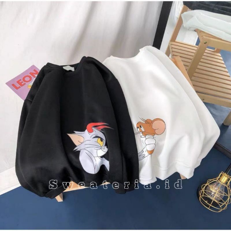 TERBARU | SWEATER PRIA/ WANITA CREWNECK TOM&JERRY | SWEATER COUPLE