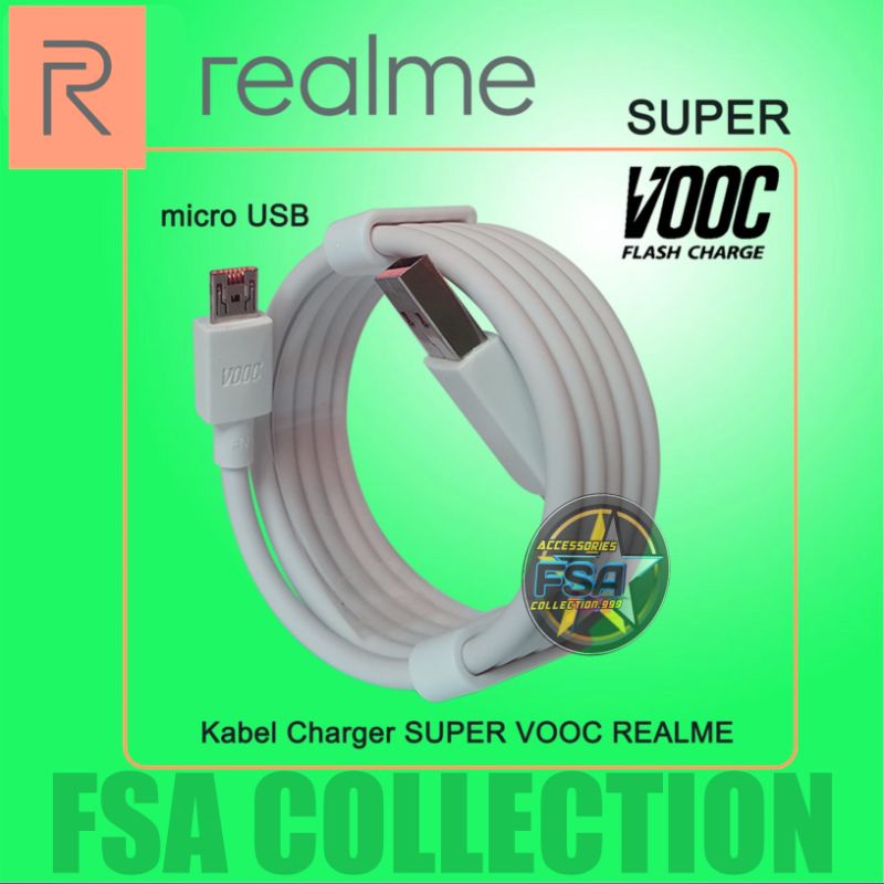 KEBAL DATA REALME VOOC MICRO USB ORIGINAL SUPPORT FAST CHARGING