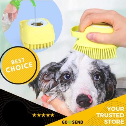 Pet Grooming Brush Sisir Shampo Mandi Grooming Kucing Anjing Refill Otomatis