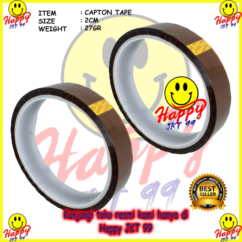 [ HAPPY JKT 99 ] LAKBAN CAPTON TAPE 2CM 2 CM TAHAN ANTI PANAS ORIGINAL