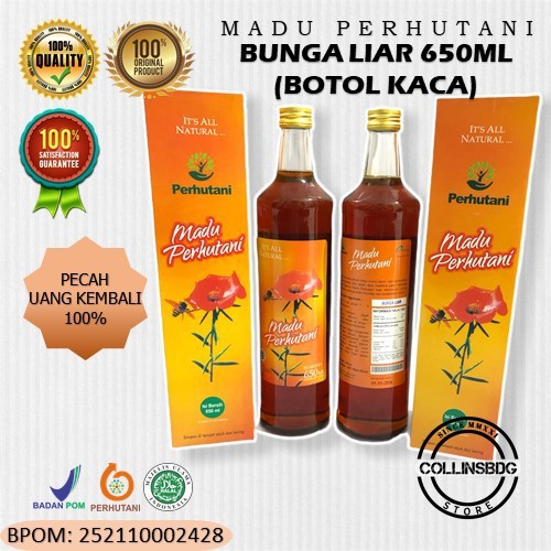 

MADU PERHUTANI Murni Varian Bunga Liar uk. 650ml (Botol Kaca)