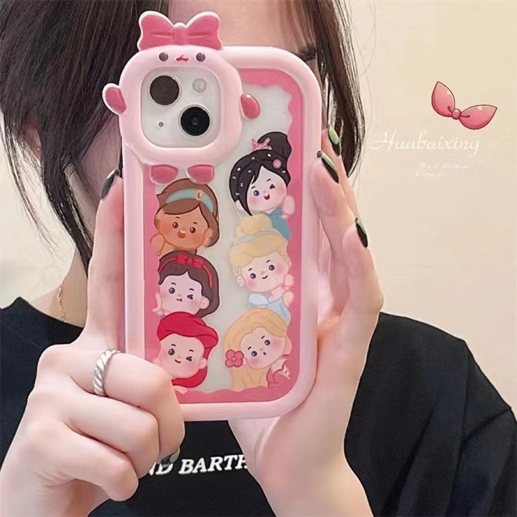 Case TPU Shockproof Motif Princess Untuk iPhone 13 13pro 13prm 11 7Plus 8Plus Xr XS 13 12pro Max