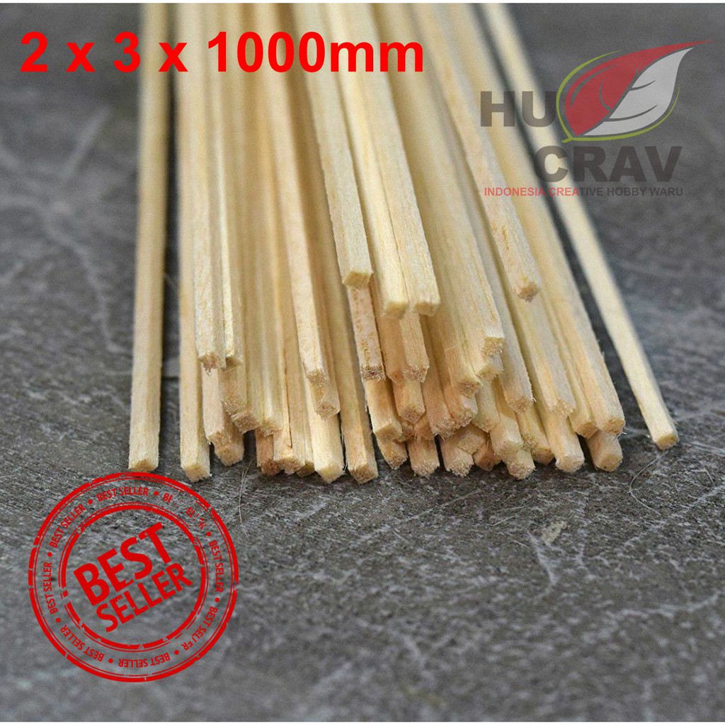 Balsa Strip 2x3 x1000mm Kayu Stik Stick Maket Arsitek Diorama BRIDGE