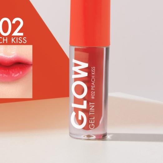 ☏ CATHY DOLL GLOW GEL TINT X BRIGHTWIN WIN METAWIN BRIGHT LIP TINT - 02 Peach Kiss ✮