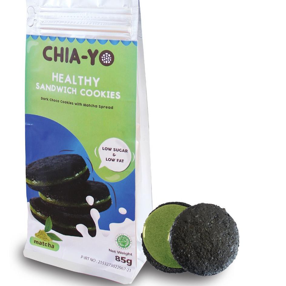 

4.4 Fasion sale Chia-Yo Matcha Sandwich Cookies 85gr - Snack Sehat ✈