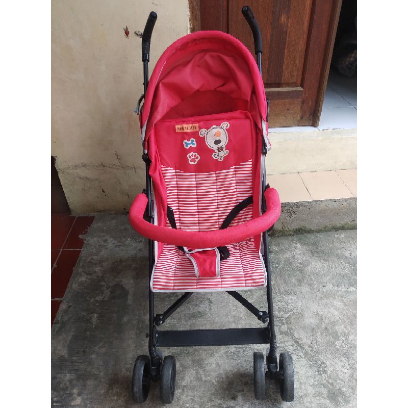 Jual stroller babydoes clap merah 