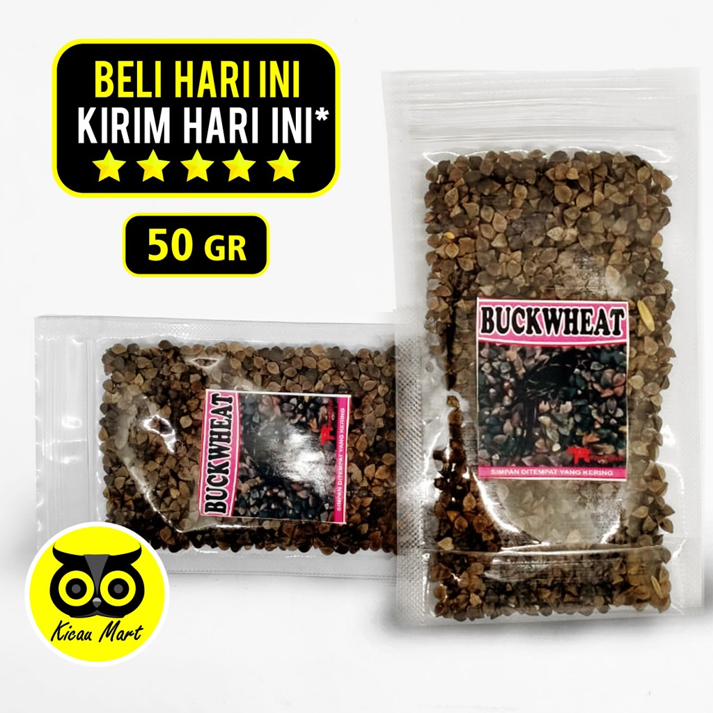 BUCKWHEAT BIJI GANDUM HITAM ORGANIC ALAMI PILIHAN PAKAN BURUNG LOVEBIRD FINCH PARKIT SUNCONURE BUCKRF
