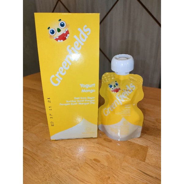 Greenfields yogurt pouch squeeze 80gr grosir termurah varian rasa terbaru