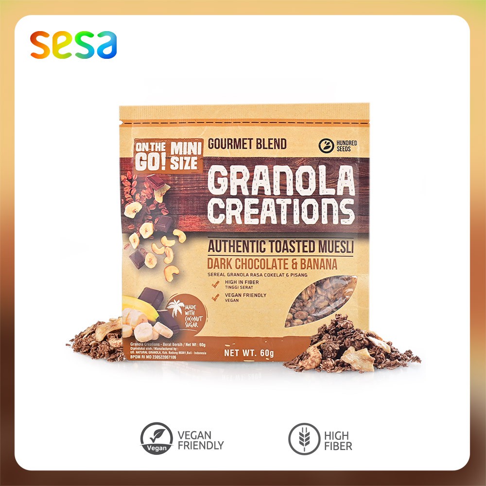 Hundred Seeds - Granola Creations Chocolate &amp; Banana 60 g