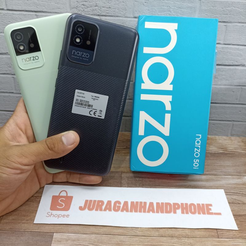 Realme Narzo 50i 4/64GB HP Second Seken Bekas Fullset Batangan
