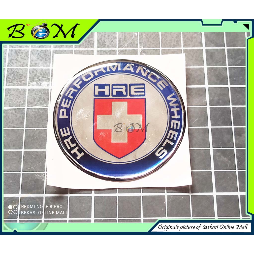 stiker emblem logo timbul dop velg tutup roda mobil hre performance