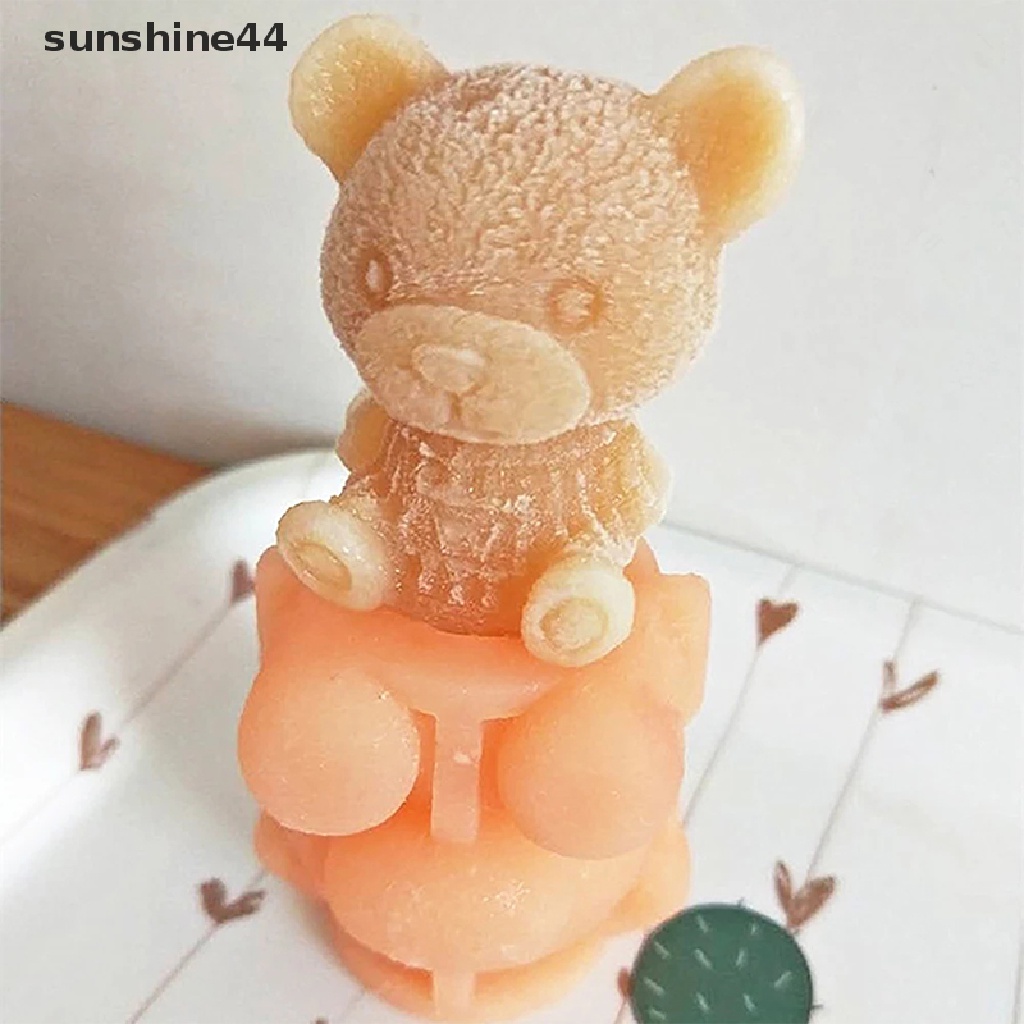 Sunshine Cetakan Es Batu / Cokelat / Kue Bentuk Teddy Bear 3D DIY