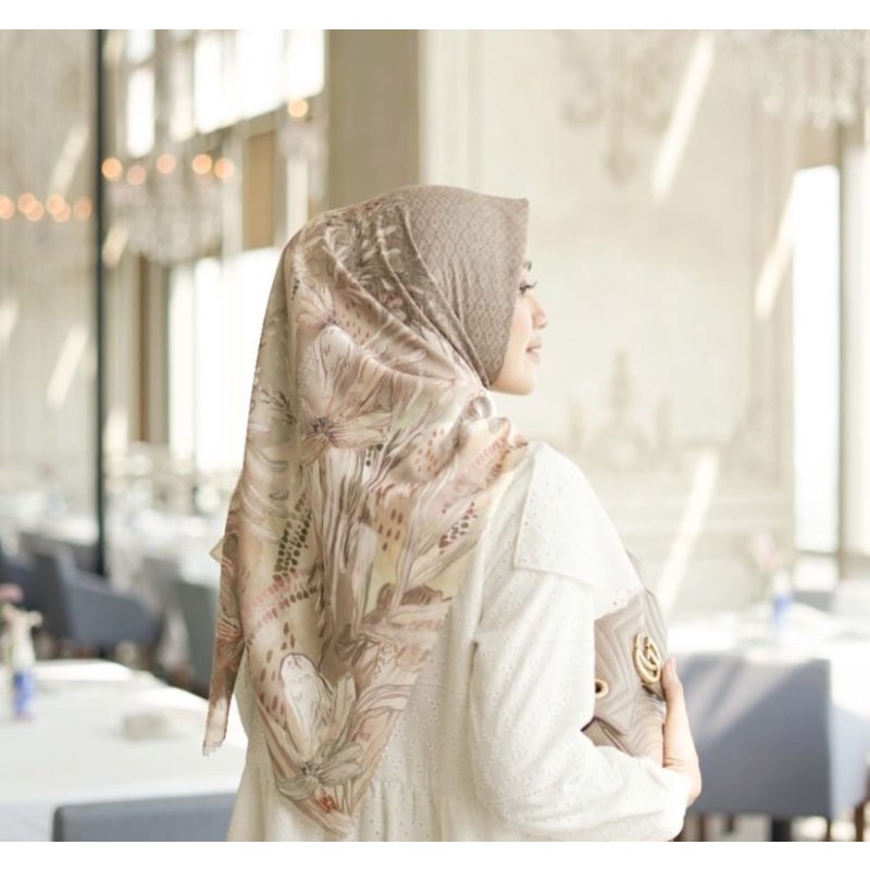 Bohemian Scarf Romantic Khaki Brown by VANILLA HIJAB