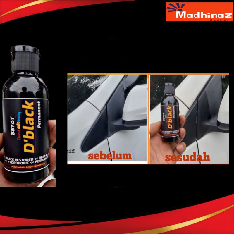 (COD )Penghitam body motor/ mobil permanen / black permanen 60 ml