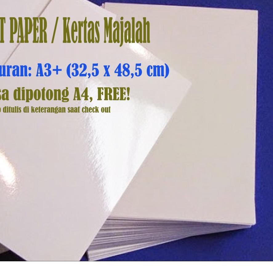 

50 lembar / Kertas Art Paper Carton Putih Glossy A3+ 260 grm ,,