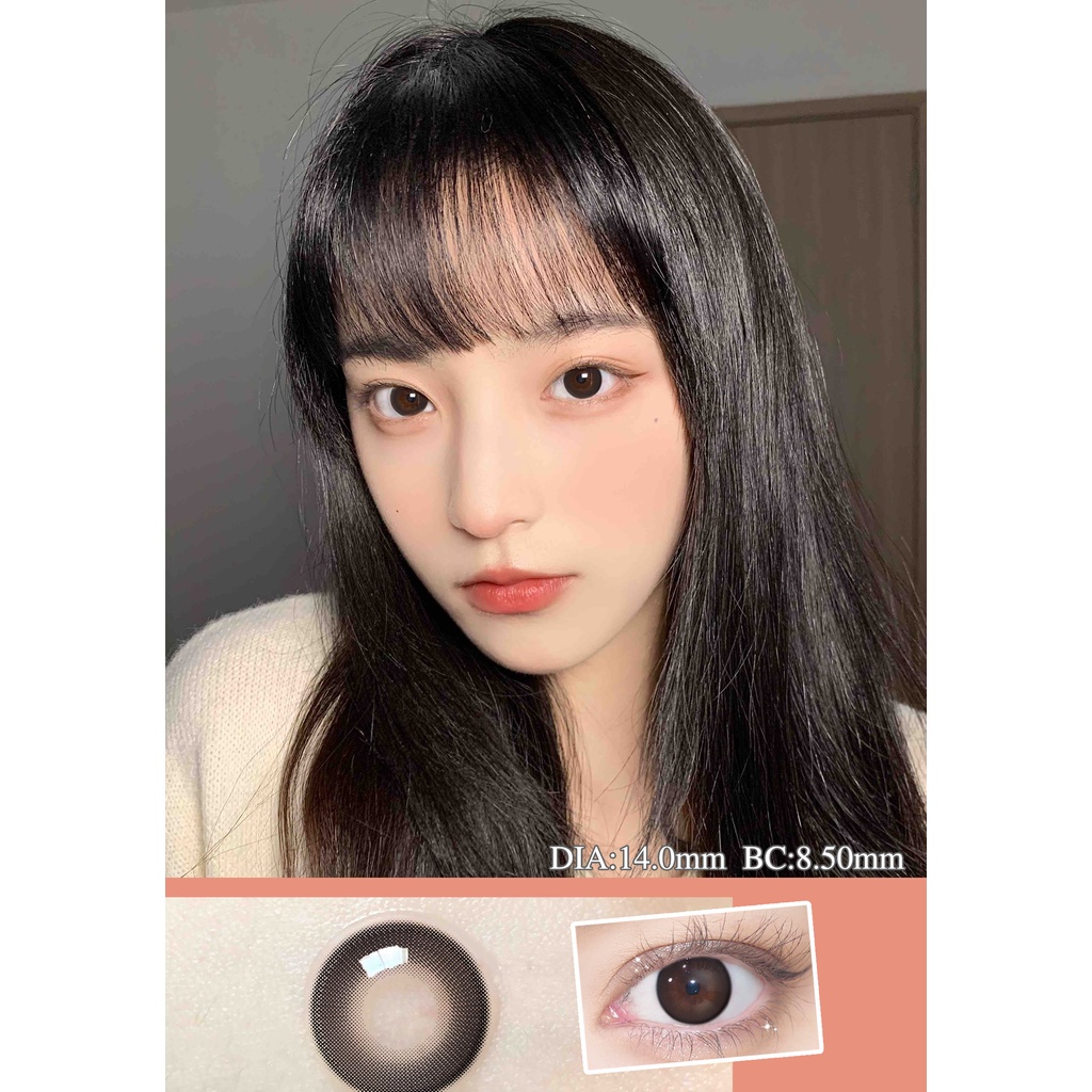 （COD）Sepasang lensa kontak berwarnaDiameter 14-14,5 MM softlens livingsoftlens biru soflens soflen mata soplen murah soplen mata soflens grey