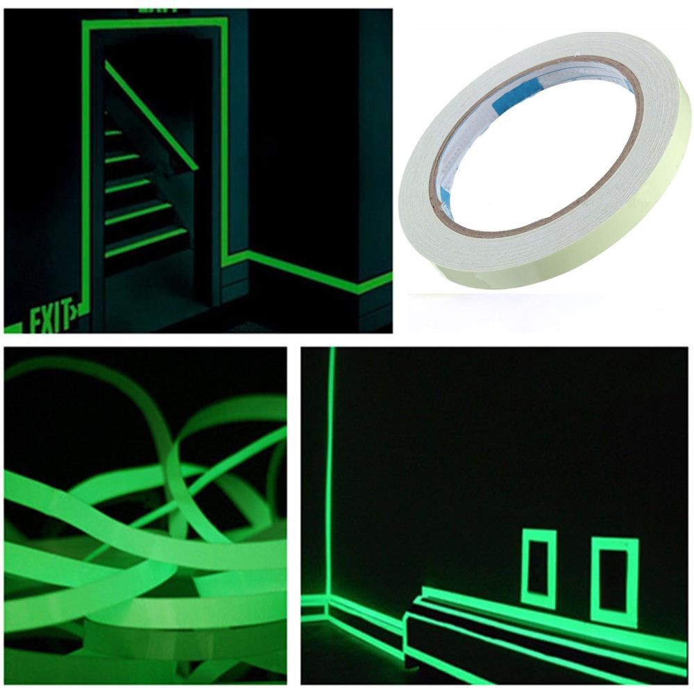 SUYOU Fashion Luminous Tape 5 Sizes Green Fluorescent Car reflective strip Warning Stickers Self-adhesive Safety Sign Glow In The Dark moto safe Hot Home Stage Decorations