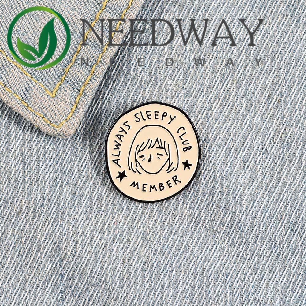 Bros Pin Enamel Desain Always Sleeping Club Untuk Anak