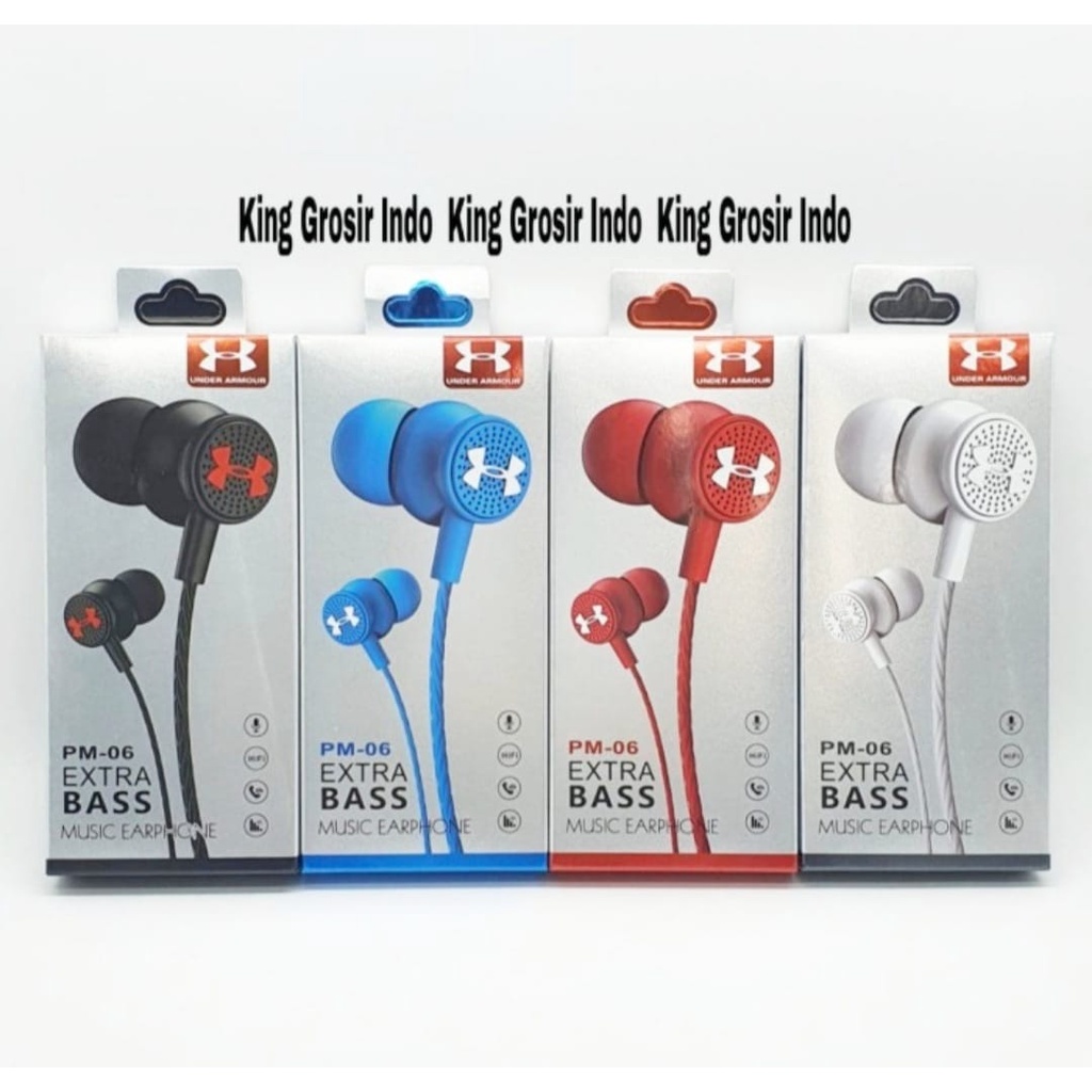 Headset Handsfree PM-06 Earphone PM 06 EXRTA BASS PM06