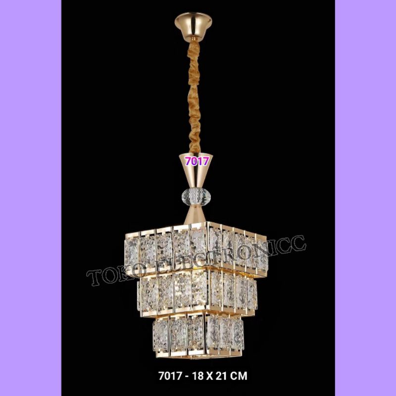 Lampu Gantung Minimalis Tunggal Crystal 7017