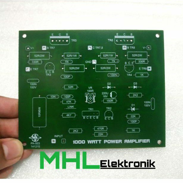 PCB Power Amplifier 1000W Mono Tanpa Tanding Tipe PA-003