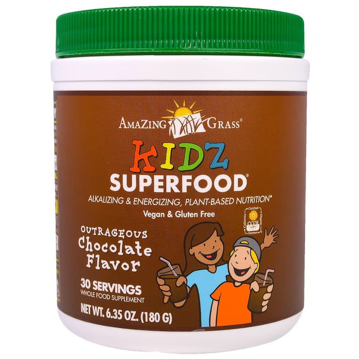 

Amazing Grass Kids Kid's Superfood Outrageous Chocolate Flavor 180g / Superfoods / Superfood Powder