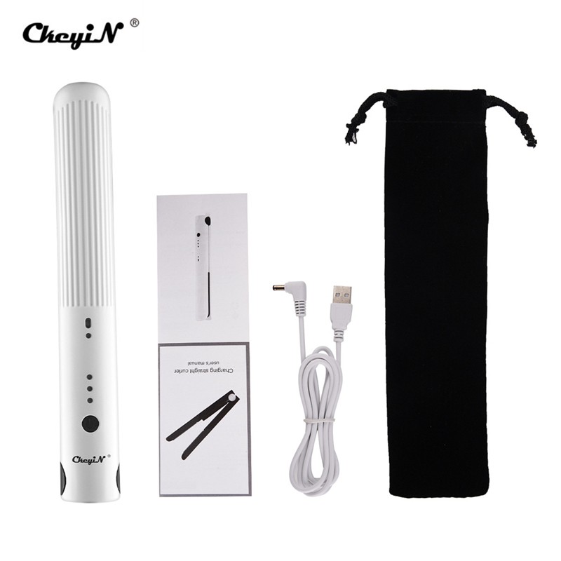 

CkeyiN Catokan Pelurus / Pengeriting Rambut Tanpa Kabel dengan USB Rechargeable 200 ℃