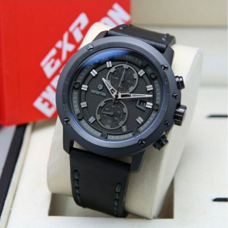 Jam Tangan Expedition E 6820 Pria / E6820 M Full Black Original