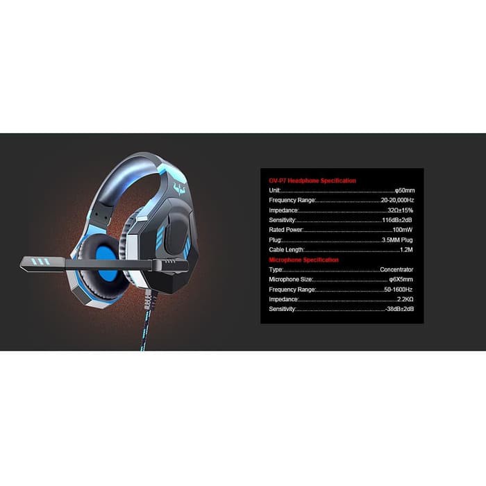 Headset Gaming OVLENG P7 3.5mm Wired Stereo Headphone - OVL-OV-P7