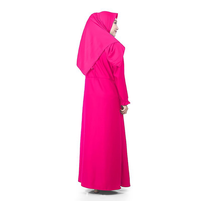 PROMO   Muslimore - Baju Muslim Wanita Gamis Murah Online Pink Fanta Polos Syar'i Busui Balotelli