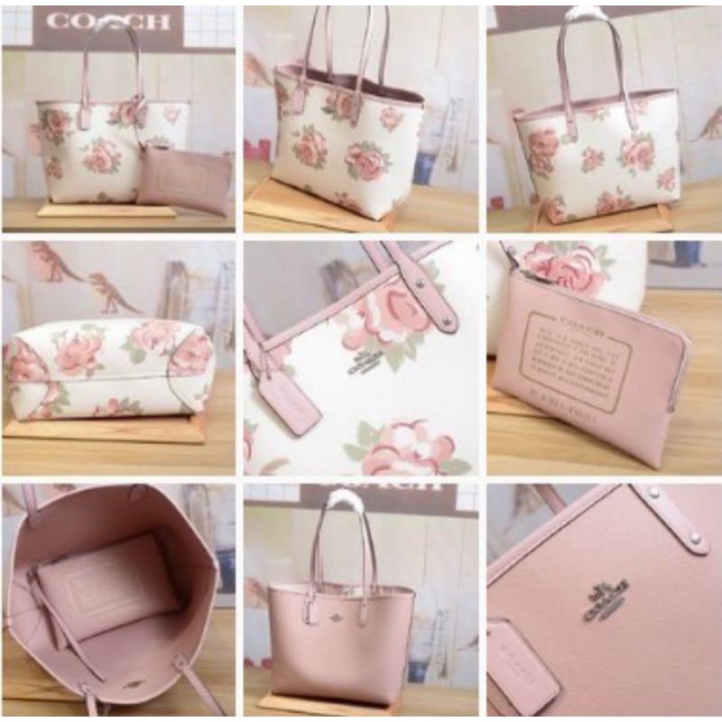 Coach Reversible City Tote With Jumbo Floral Print(45317)