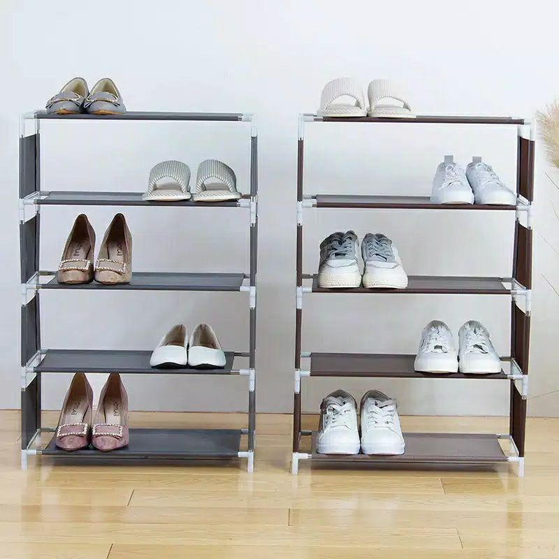 MM1 Rak Sepatu Susun 4 Tingkat Shoe Rack Organizer Serbaguna Multifungsi | Laci Wadah Buku Tas Lemari