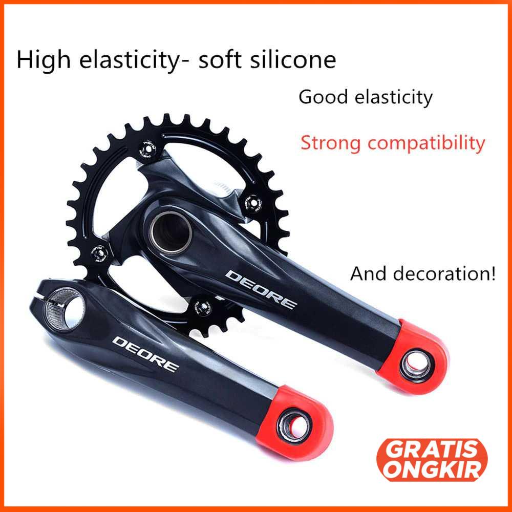 Cover Crank Sepeda Silicone Bicycle Arm Protector - JI1171