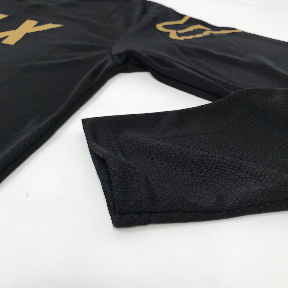 Jersey Sepeda Vneck bahan oktagon JPAO FOX Black Gold