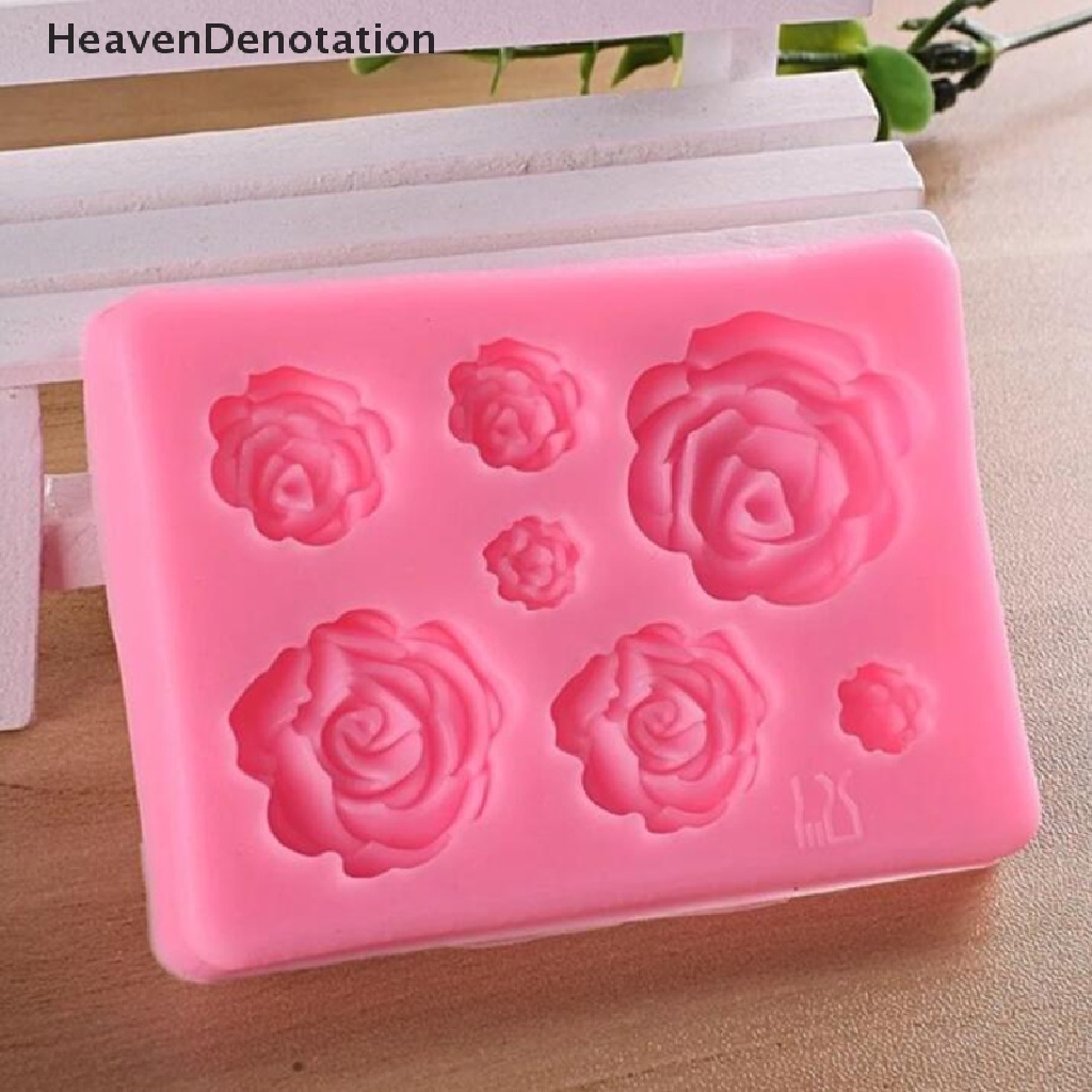 [HeavenDenotation] Rose Flower Silicone Mold Cake Decorating Tool Candy Clay Chocolate Fondant