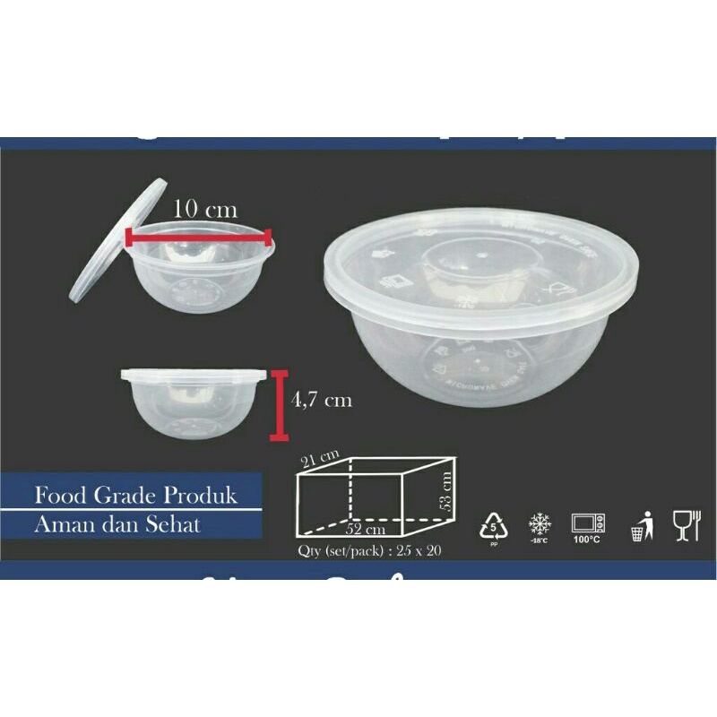 twinwall mangkok / cup pudding 200 ml food container plastik tebal tahan panas