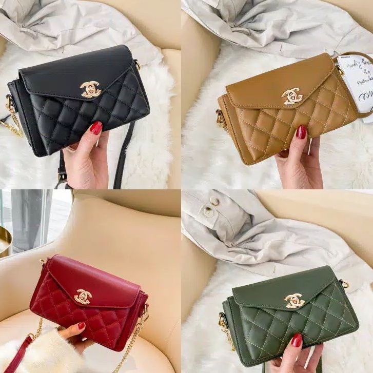 BJ31181 - BLACK/BROWN/GREEN/RED - TAS PESTA CLUTCH ENVELOPE KULIT PU IMPORT TAS WANITA FASHION IMPORT MODIS ELEGAN TERMURAH TERLARIS TERBARU BAGSTORE JAKARTA TAS BATAM LT1181