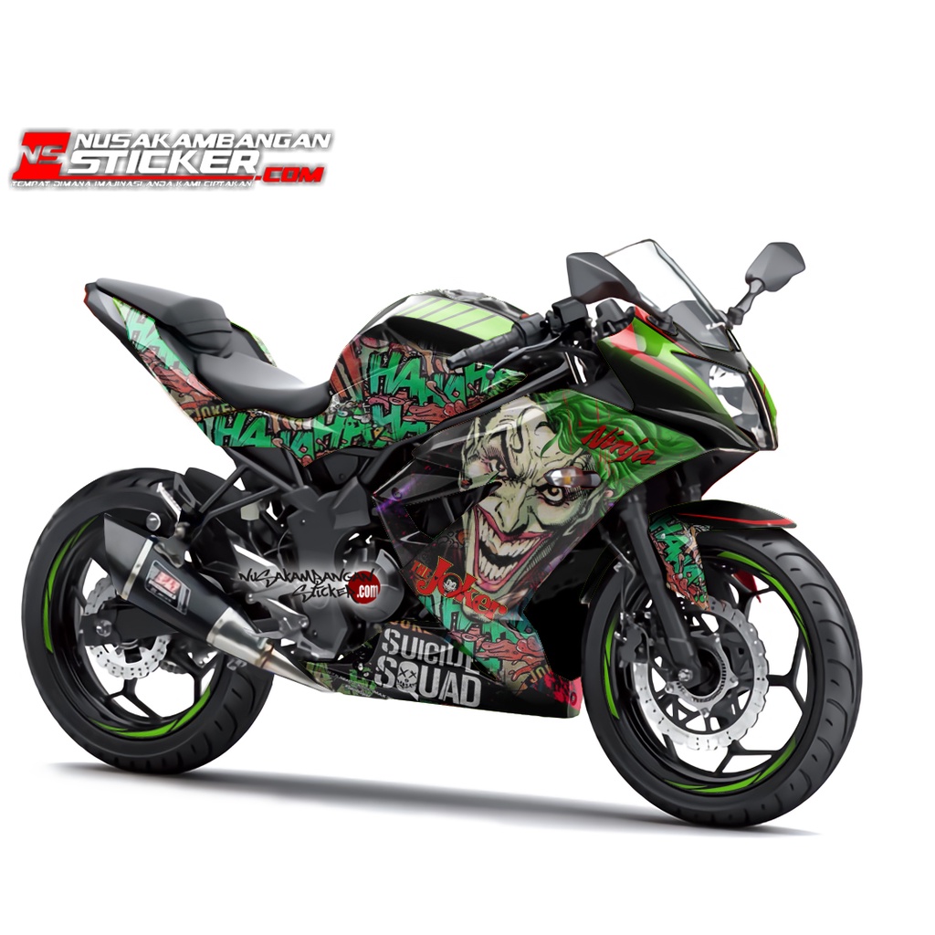 Stiker Ninja 250 Mono Joker Hijau