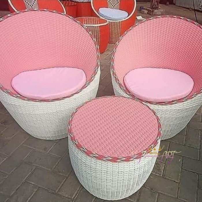 Kursi Tamu / Kursi Teras 2+1 Rotan Sintetis