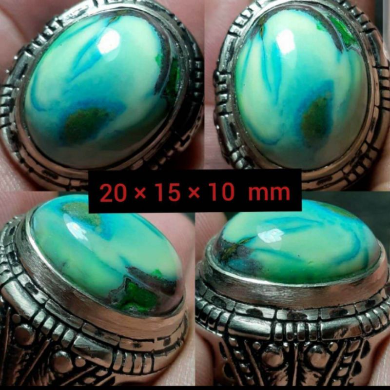 EST. RING SIZE 8 - 9 NATURAL AKIK GARUT IJO TOSCA