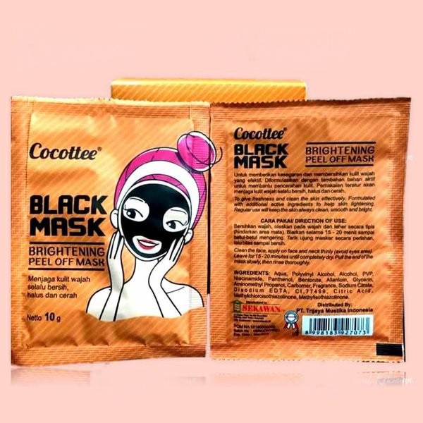 ✿ELYSABETHME✿ Masker Black mask cocottee masker wajah hitam peel off untuk jerawat angkat sel kulit mati