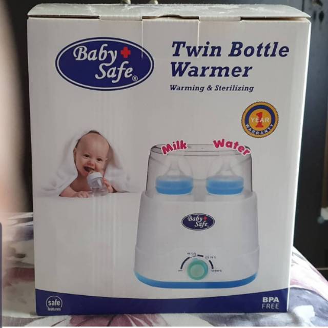twin bottle warmer baby safe