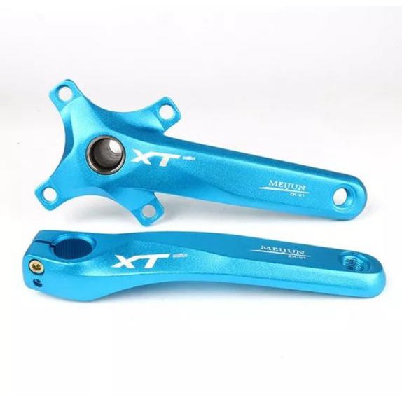 Meijun XT Crank Arm HT2 BCD 104 Crankset Hollowtech 2 Biru NOT Shimano Alivio Deore SLX XT