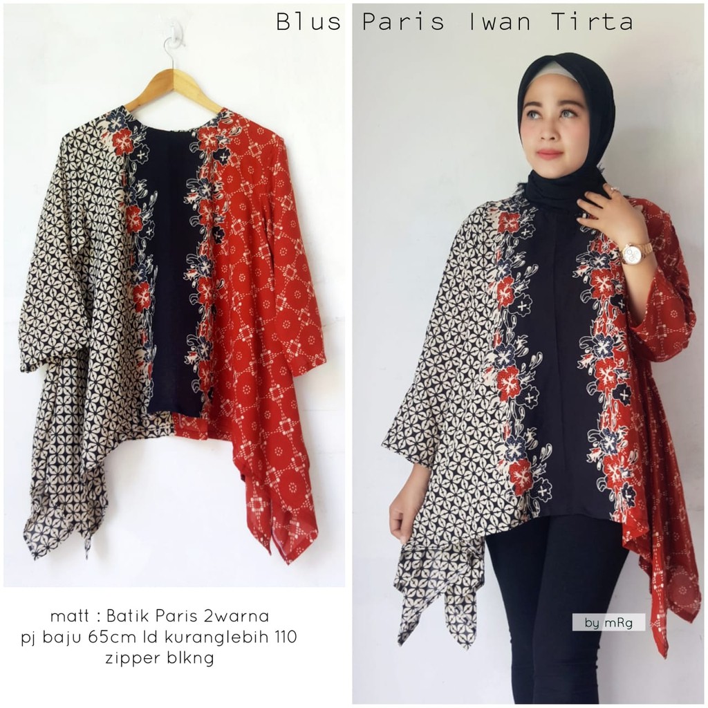 BATIK MODERN MUSLIM,ATASAN BATIK MURAH,TUNIK WANITA MODERN,BLUS BATIK PESTA